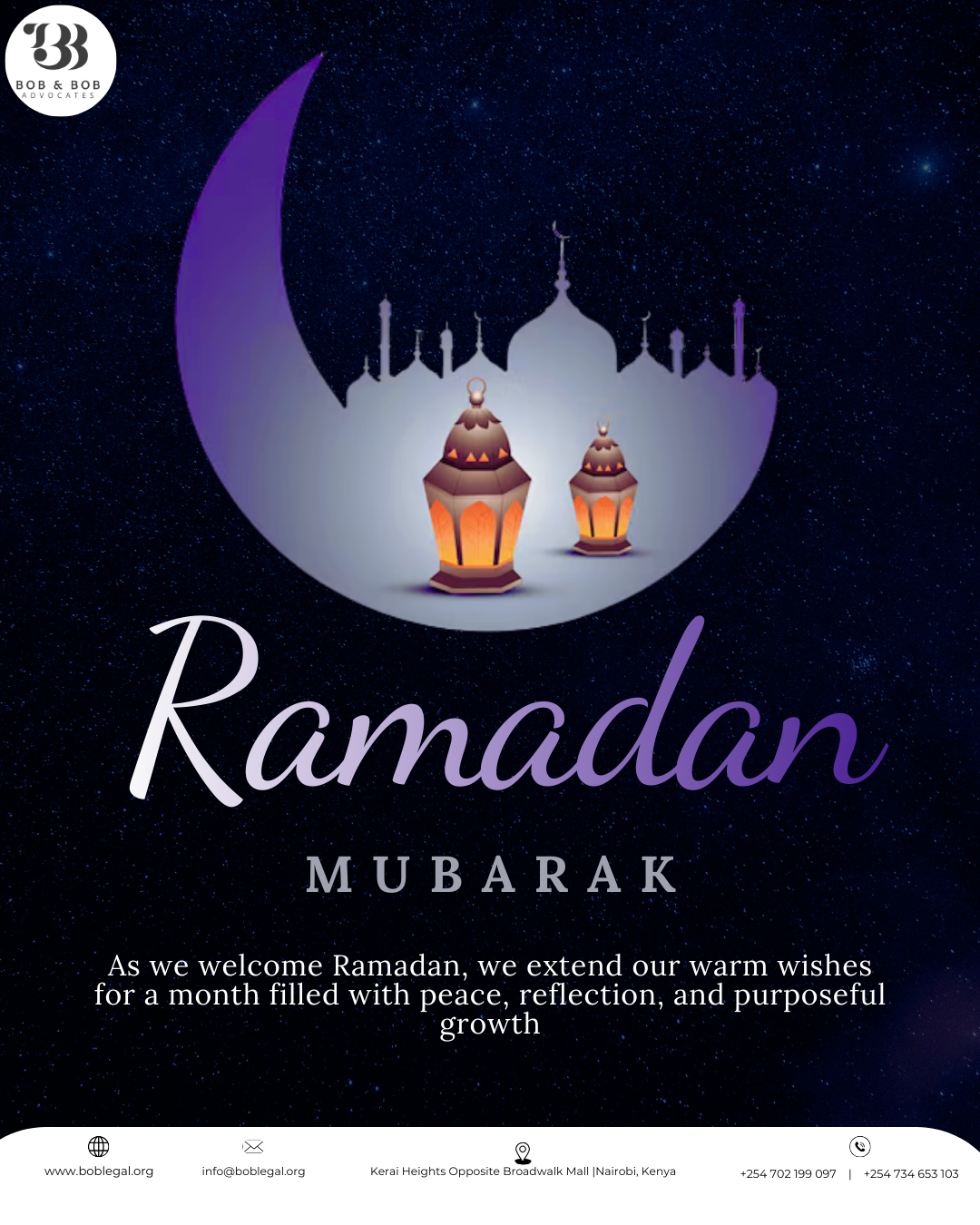 Ramadan Mubarak by Bob & Bob Advocates